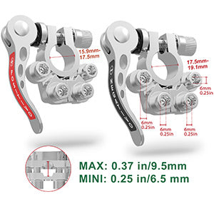 LotFancy Battery Terminal Connectors, Quick Release Disconnect Car Battery Terminal, Positive Negative for SAE/JIS Type A Posts