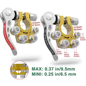 LotFancy Battery Terminal Connectors, Quick Release Disconnect Car Battery Terminal, Positive Negative for SAE/JIS Type A Posts