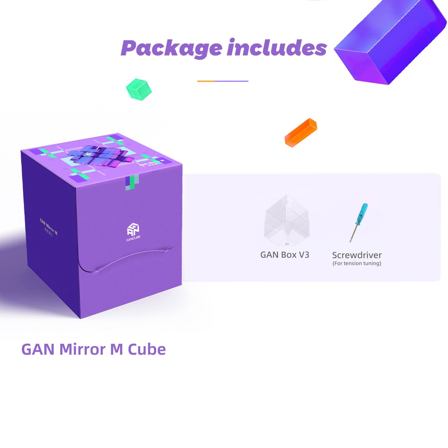 GAN Cube 3x3, Magnetic Magic Cube, Stickerless Speed Cube Puzzle Toy