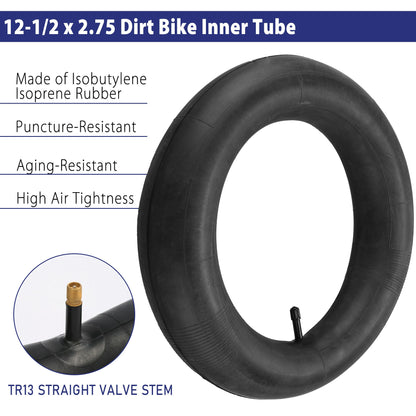 12.5x2.75 (12-1/2x2.75) Tire & Inner Tube for Razor MX350 MX400 Dirt Rocket