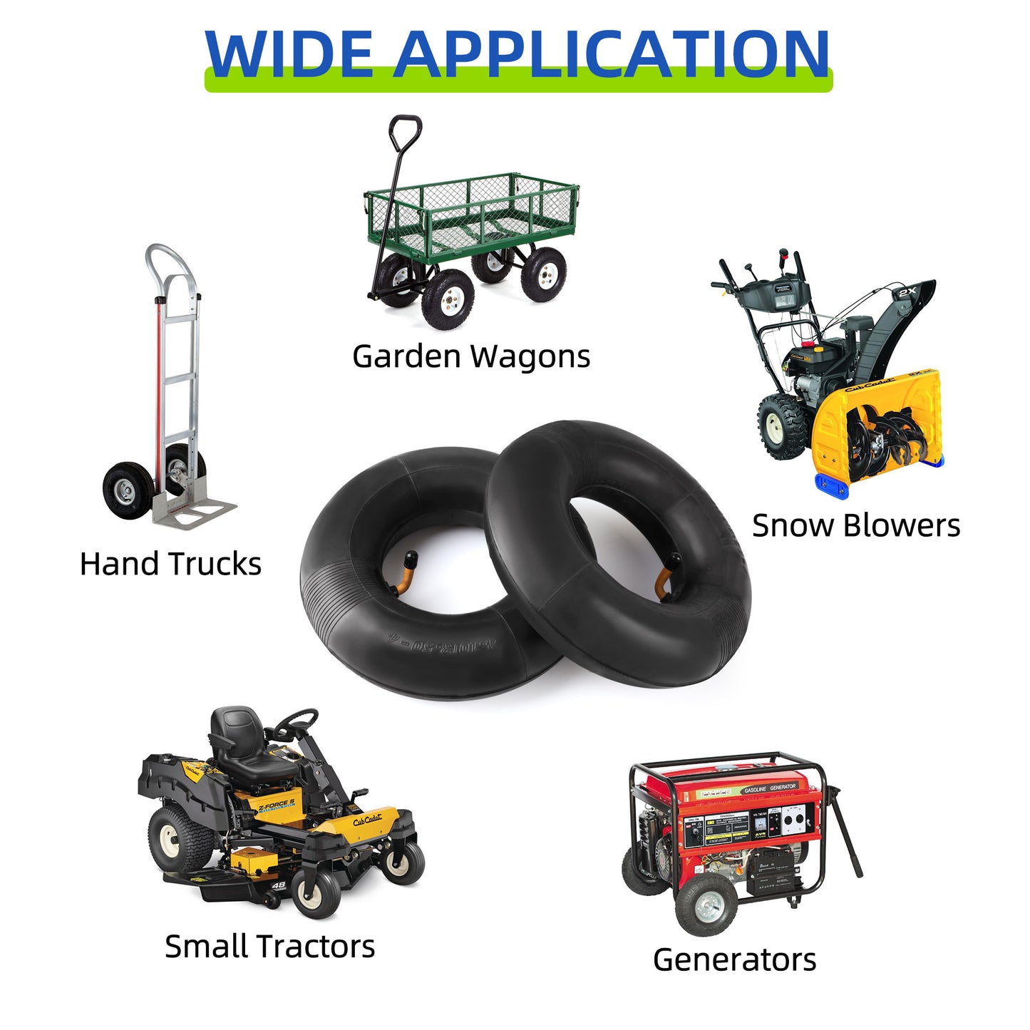 LotFancy 2Pcs 4.10/3.50-4" Replacement Inner Tube for Lawn Mower Hand Truck, Dolly, Hand Cart