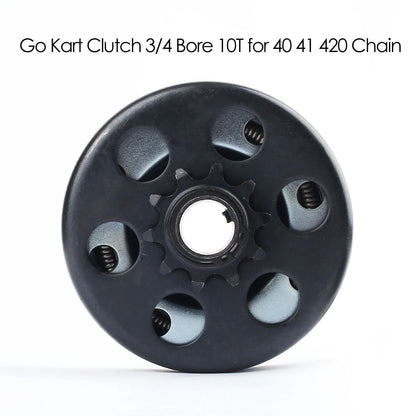 LotFancy Go Kart Clutch 3/4 Bore 10T with #40 41 420 Chain, Centrifugal Clutch