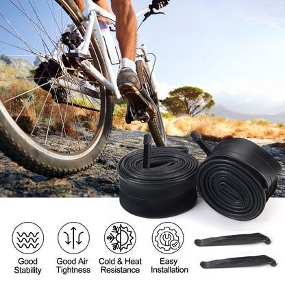 LotFancy 2Pcs 28 in 700x23C 700x24C 700x25C Bike Inner Tubes for Mountain Bike, 42mm Presta Valve