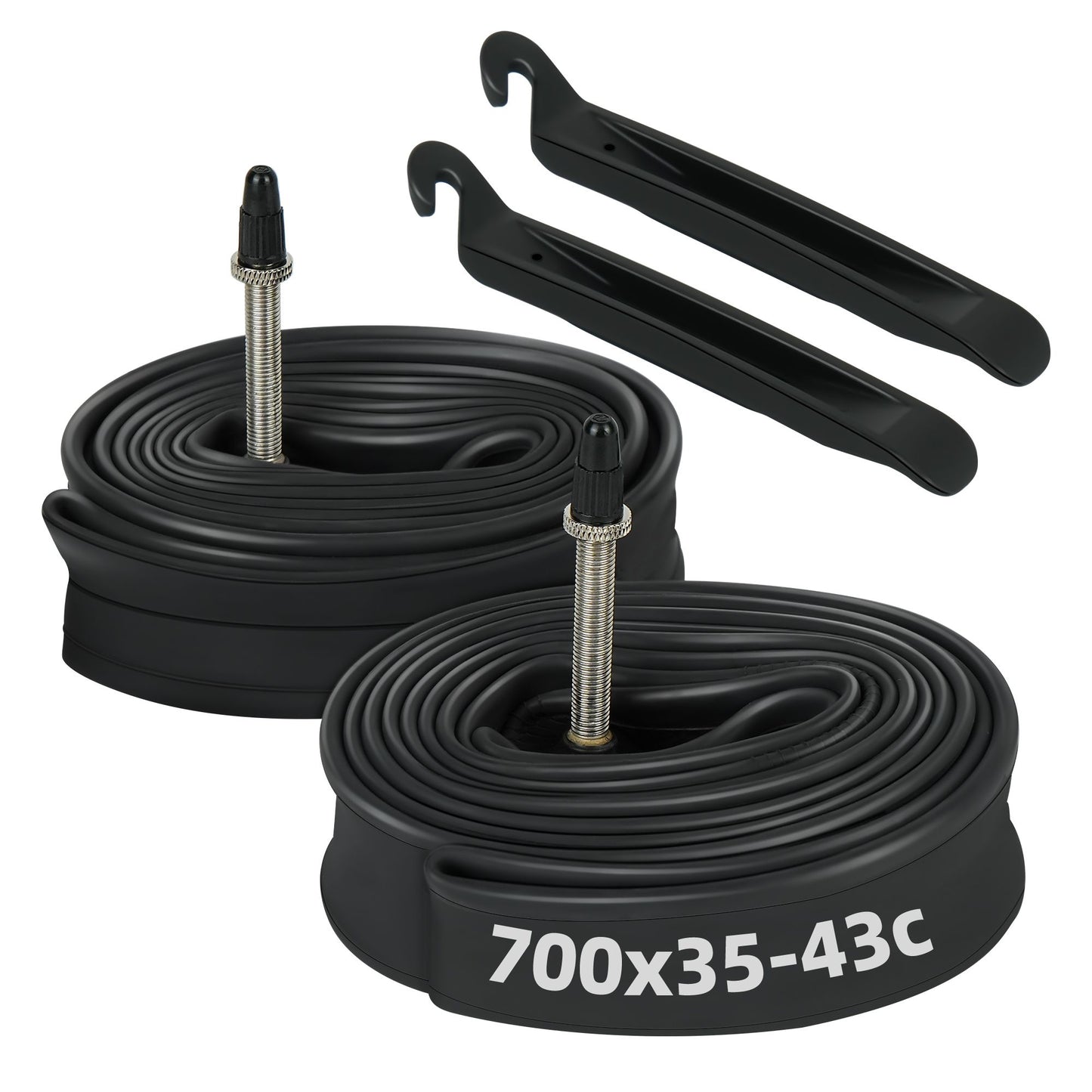 LotFancy 2Pcs 28" 700x35/37/38/40/42/43c Bike Inner Tubes, 40-622 28" x 1-5/8 x 1 1/2