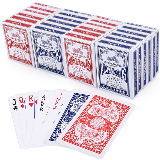 LotFancy Playing Cards, Poker Size Standard Index, Decks of Cards (Blue or Red), for Blackjack, Euchre, Canasta Card Game, Casino Grade