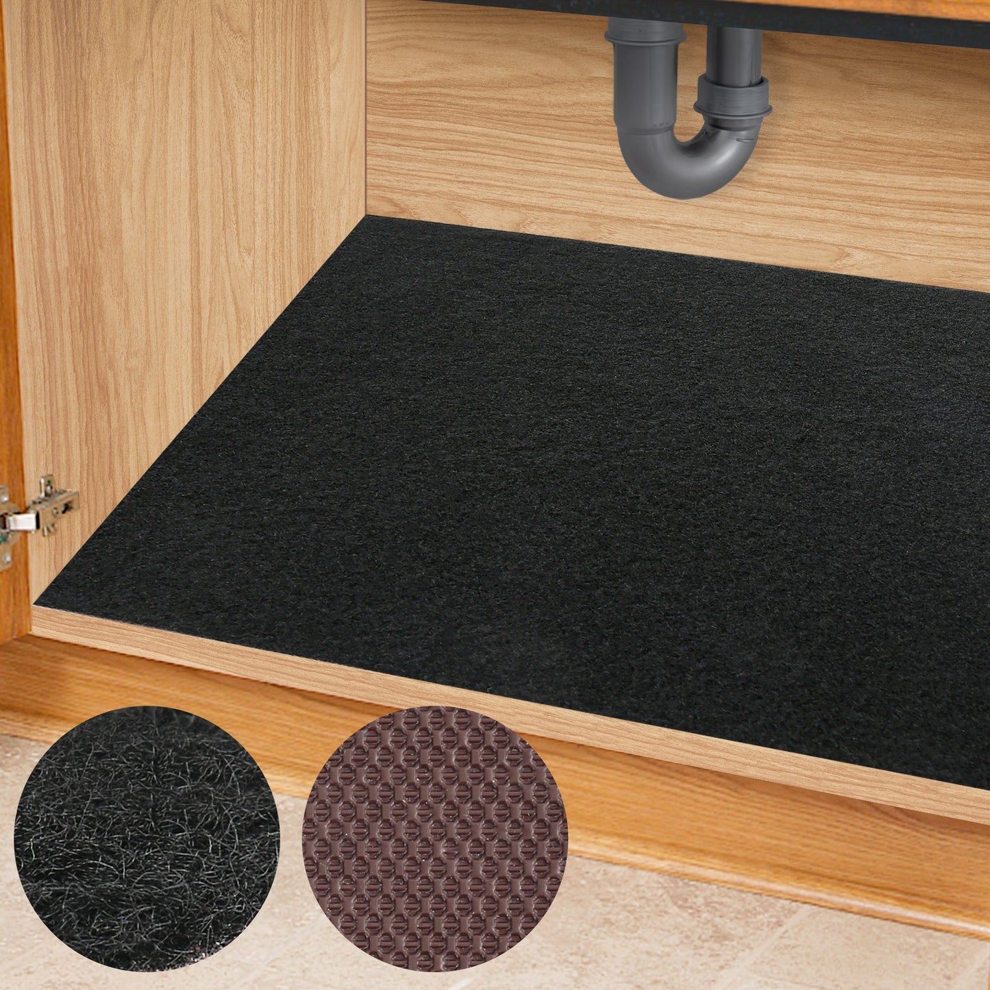 LotFancy Under Sink Mat for Kitchen, 30 x 24 in