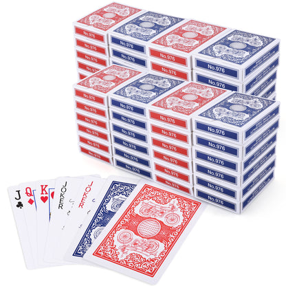 LotFancy Playing Cards, Poker Size Standard Index, Decks of Cards (Blue or Red), for Blackjack, Euchre, Canasta Card Game, Casino Grade