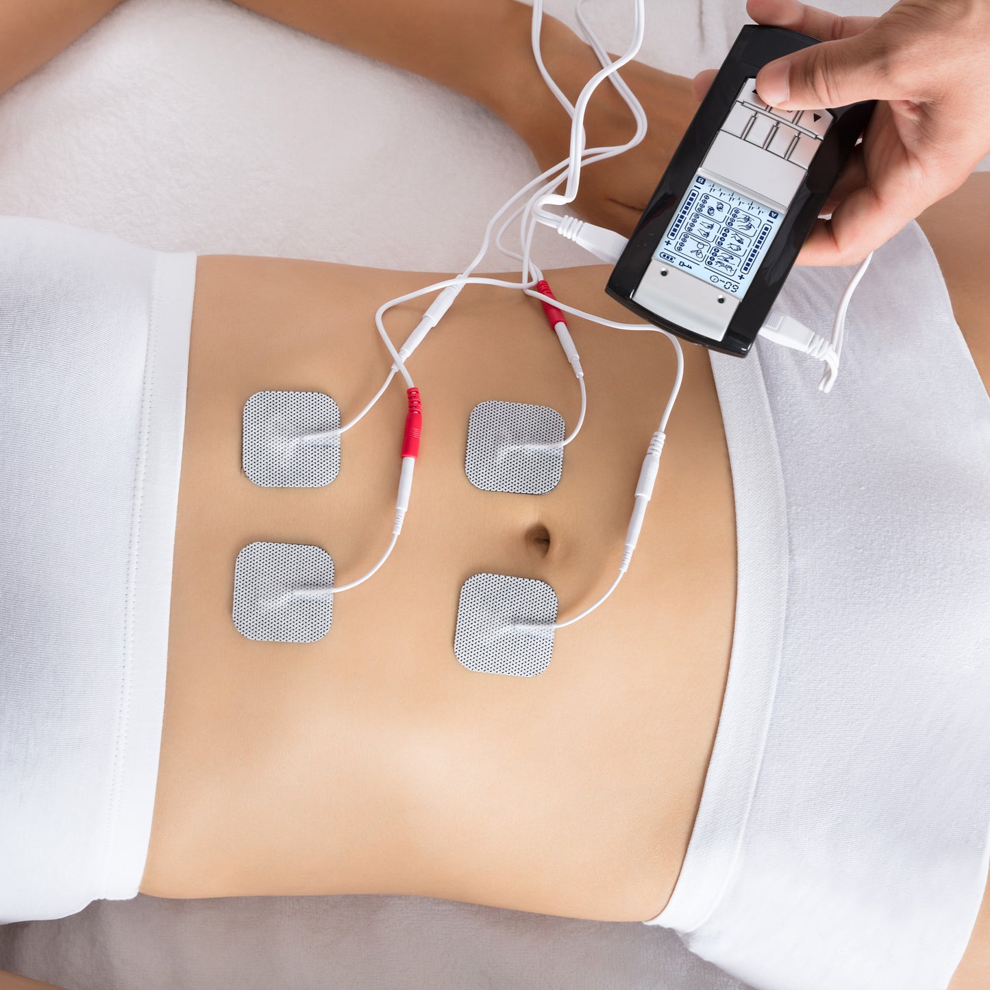 LotFancy 40Pcs TENS Unit Electrode Pads, 2"x2" Reusable Adhesive TENS Unit Replacement Pads,2mm Pin