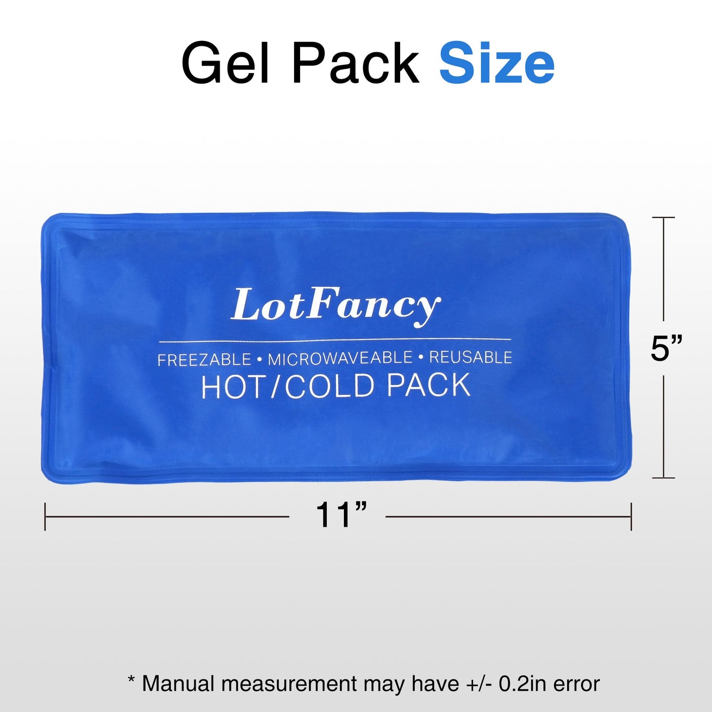 LotFancy Ice Pack for Injuries, Reusable Hot Cold Pack for Therapy, Cooling or Heating Pad for First Aid, Back Shoulder Neck Head Feet Pain Relief PMT