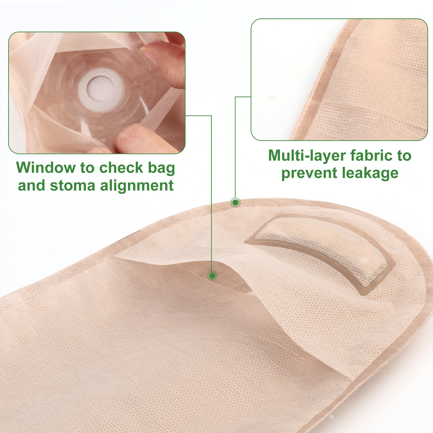 LotFancy Drainable Pouch - Ostomy Bags for Colostomy Ileostomy Stoma Care, Cut-to-Fit, One-Piece System