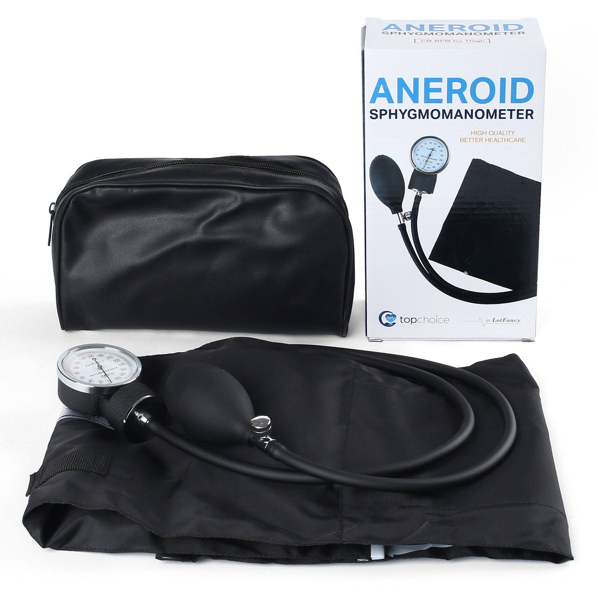 LotFancy XXL Manual Blood Pressure Cuff Adult, Thigh BP Cuff 16"-26", Aneroid Sphygmomanometer