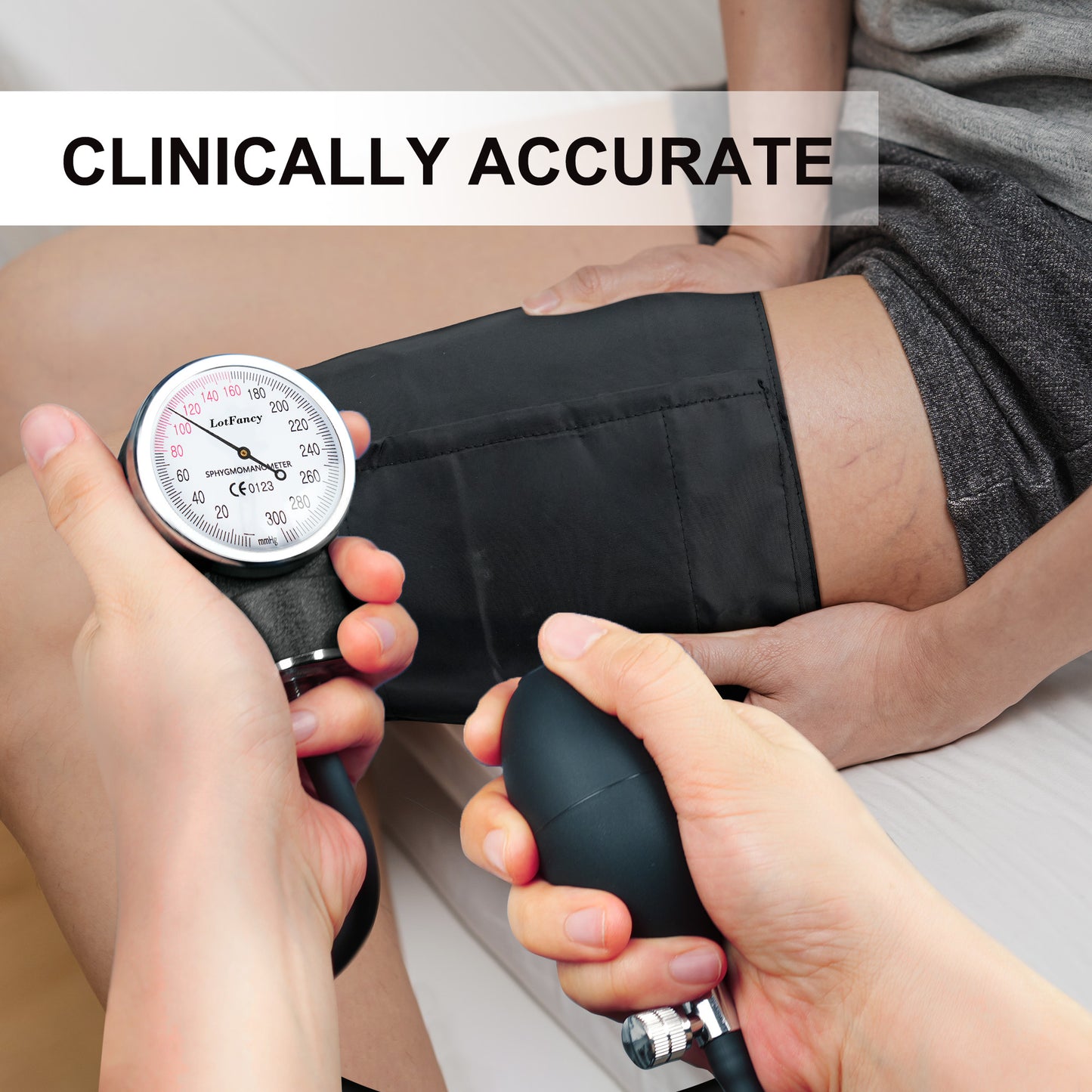 LotFancy Aneroid Sphygmomanometer, Professional Manual Blood Pressure Monitor WMT