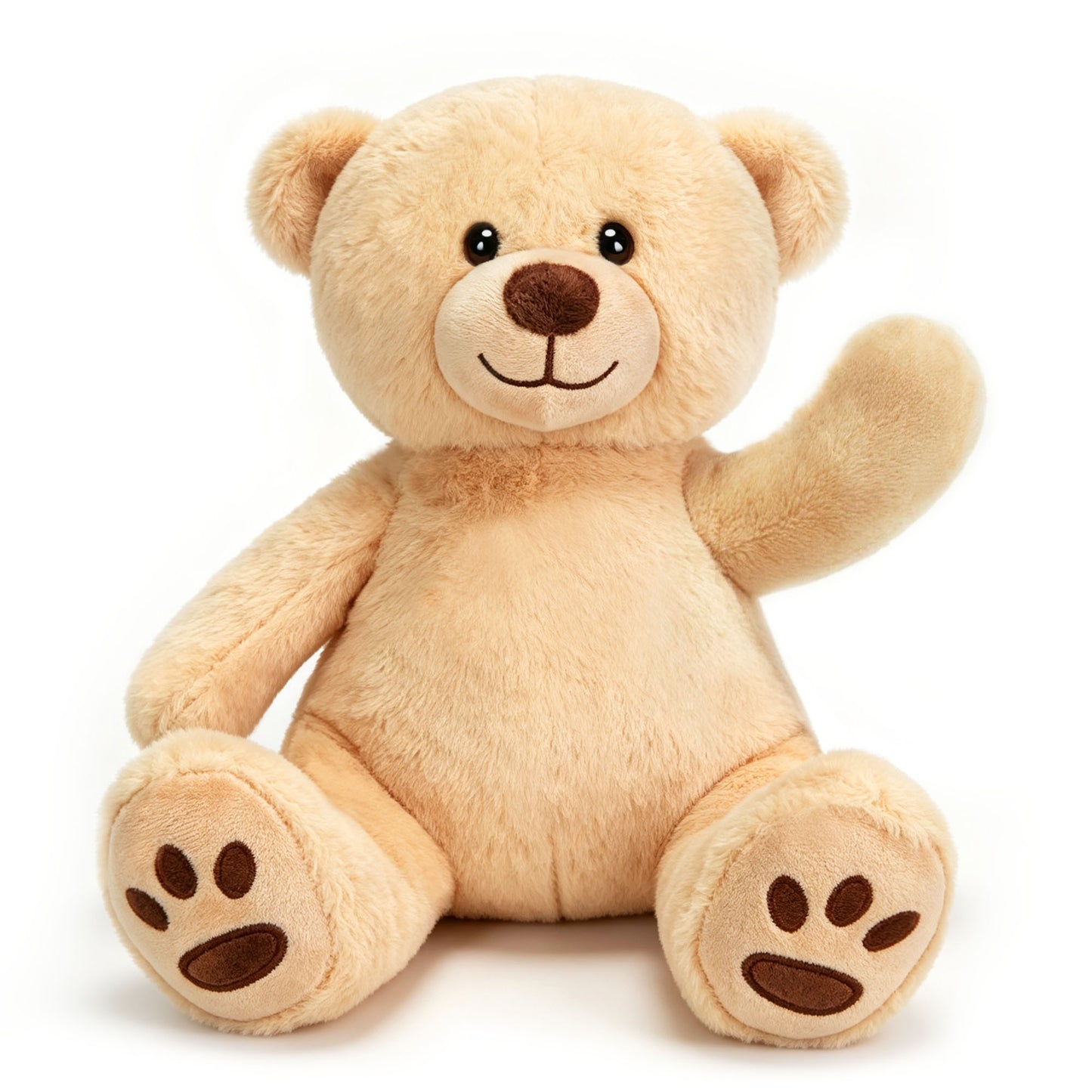 LotFancy Teddy Bear Stuffed Animals, Soft Plush Bear with Footprints, 10 in Plush Toy Gifts for Kids Girls