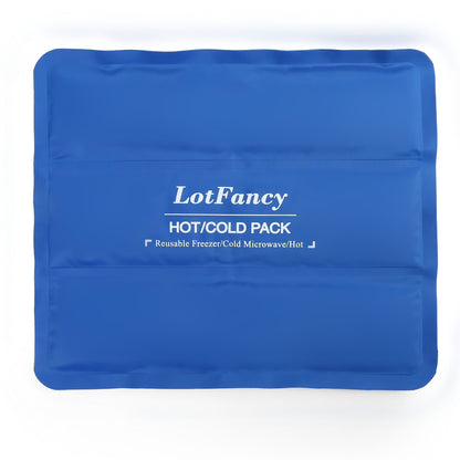 LotFancy Ice Pack for Injuries, Reusable Hot Cold Pack for Therapy, Cooling or Heating Pad for First Aid, Back Shoulder Neck Head Feet Pain Relief PMT