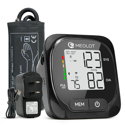 Upper Arm Blood Pressure Monitor for Home Use, Automatic BP Cuff (8.6”-16.5”), Digital Blood Pressure Machine with 2 Power Supply Modes, 2 Users, 150 Reading Memory