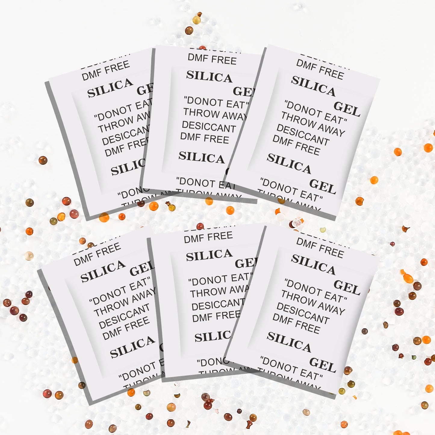 LotFancy Silica Gel Packs, Food Grade Desiccant Packs, Orange to Green Indicating, Non-Toxic Moisture Absorber Desiccant Bags