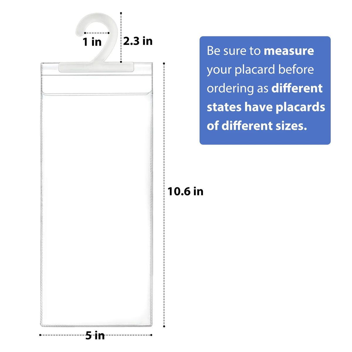 LotFancy 4 Pcs Handicap Parking Permit Placard Holder, 10.6x5 in