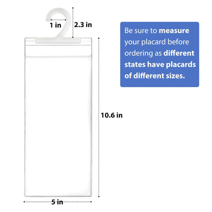 LotFancy 4 Pcs Handicap Parking Permit Placard Holder, 10.6x5 in