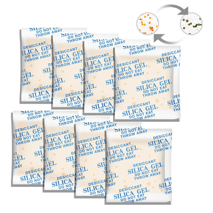 LotFancy Silica Gel Packs, Food Grade Desiccant Packs, Orange to Green Indicating, Non-Toxic Moisture Absorber Desiccant Bags