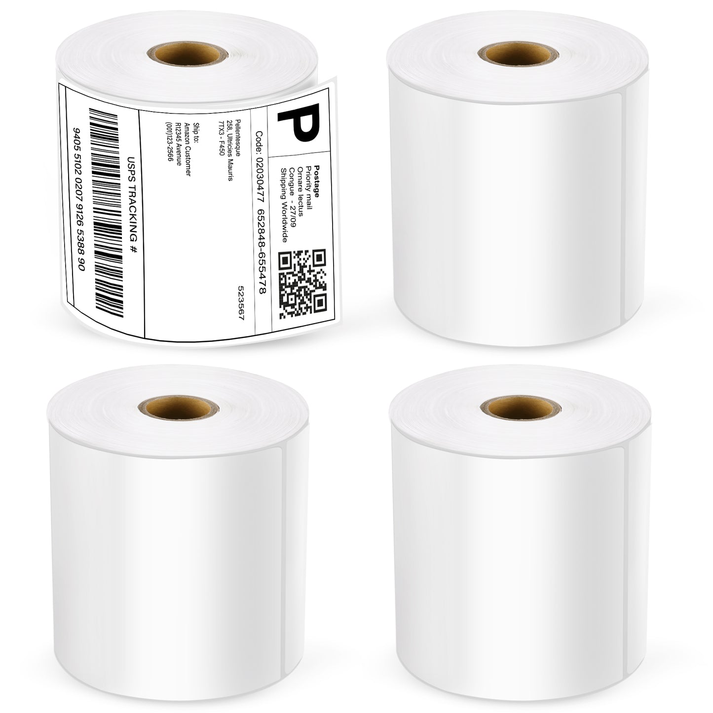LotFancy 4x6 Thermal Labels, 1000 Shipping Labels, 4 Rolls-250 Labels per Roll WMT