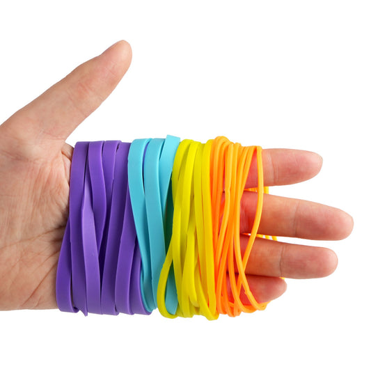 LotFancy Rubber Bands, 1/2 Pound Assorted Size Colored Rubber Bands Office Supplies