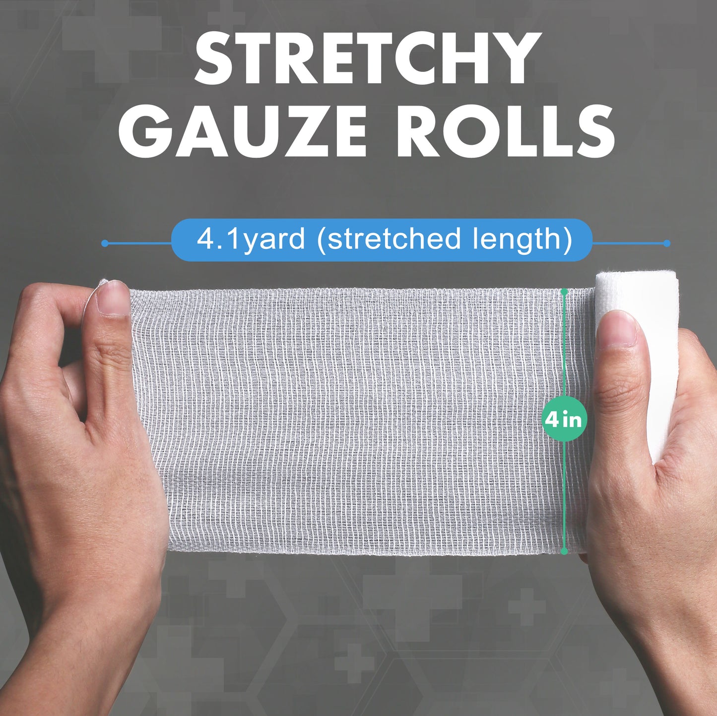 LotFancy Gauze Bandage Roll, 36 Pack, 4 in x 4 Yards Sterile Gauze Wrap