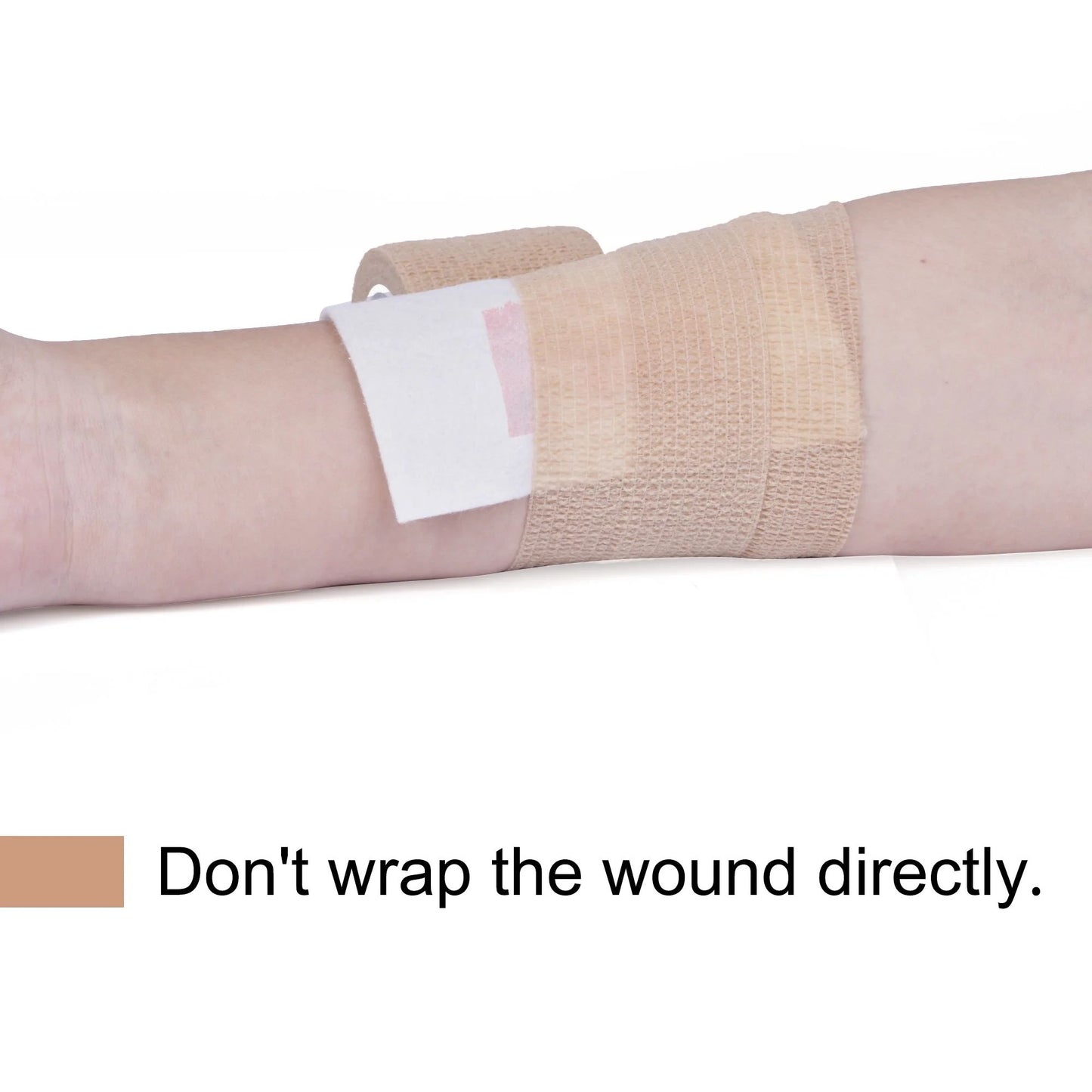 LotFancy 6 Pack Self Adhesive Bandage Wraps, 4 in x 5 Yards Medical Tape