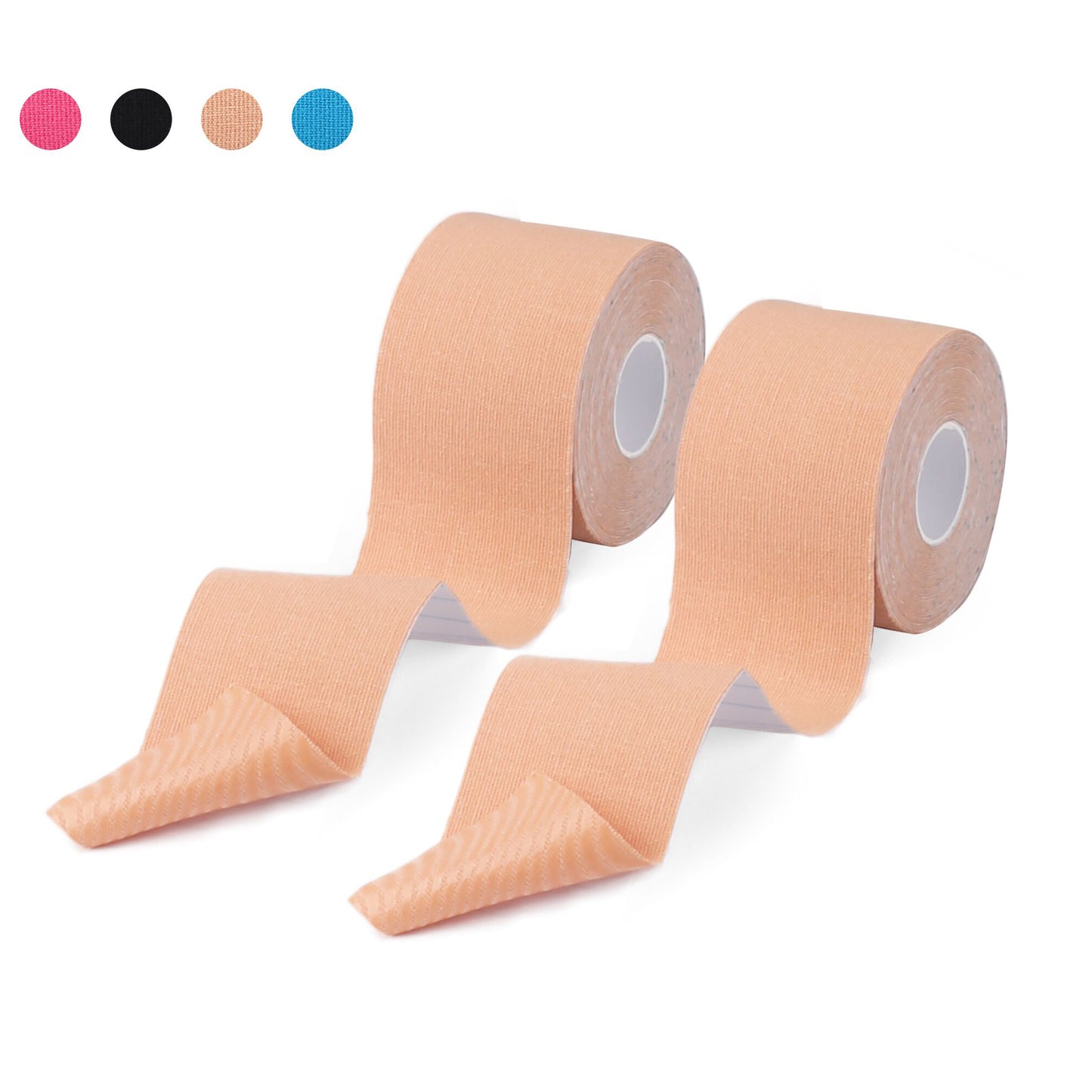 LotFancy 2 Rolls Kinesiology Tape, Cotton Elastic Premium Athletic Tape, 16ft x 2 in