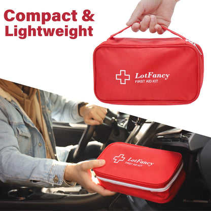 LotFancy First Aid Kit, Emergency Kit for Home, Car, Travel, Office, Medical Survival Kit, 134 Piece