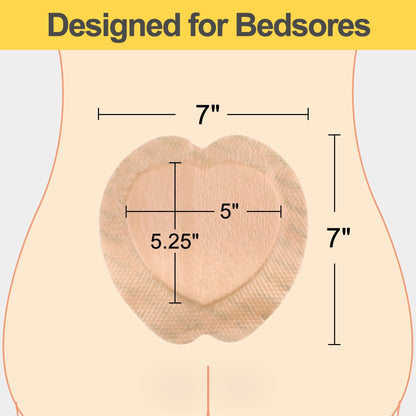 LotFancy Silicone Foam Dressing, Wound Dressing with Border, Bed Sores, Pressure Ulcers Healing Bandage Pad, Highly Absorbent, Waterproof