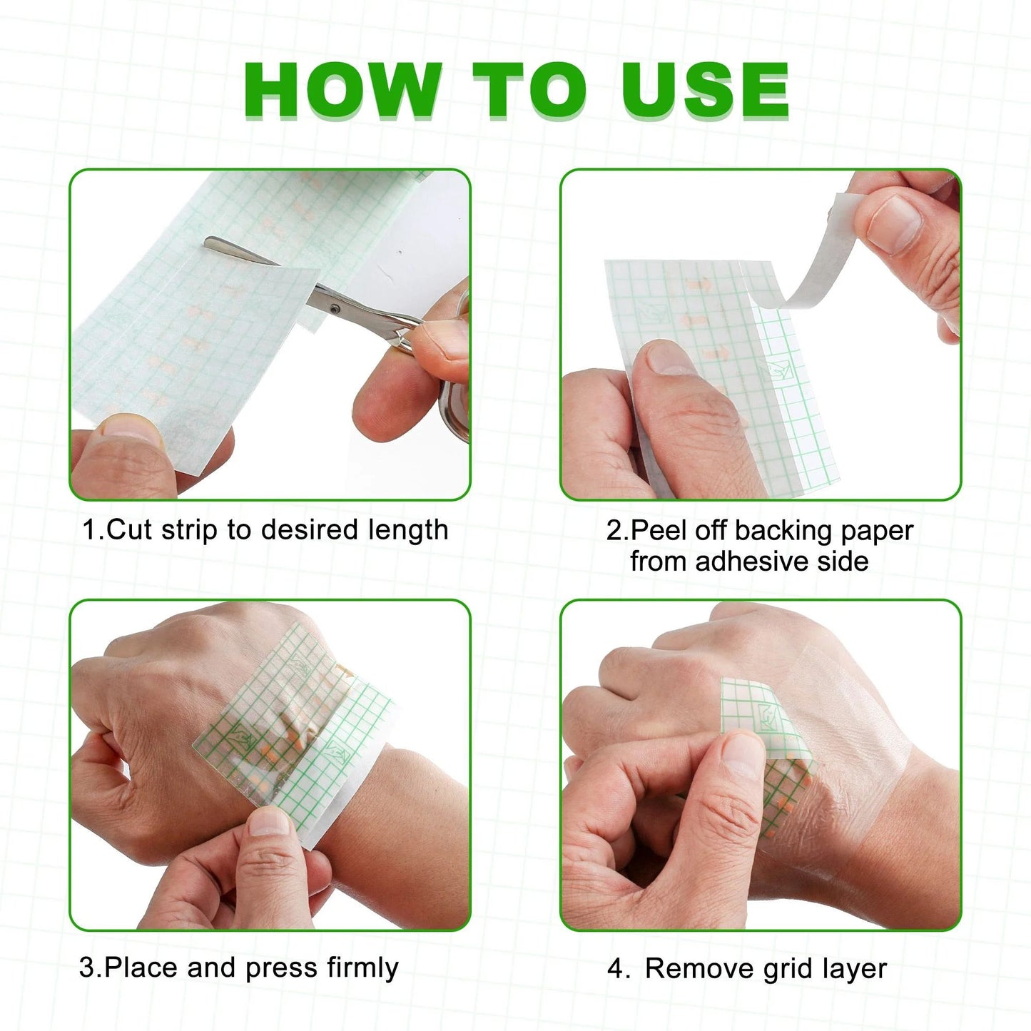 LotFancy Tattoo Aftercare Bandage, 4" x 12 Yards, Waterproof Tattoo Wrap Tape for Second Skin Healing