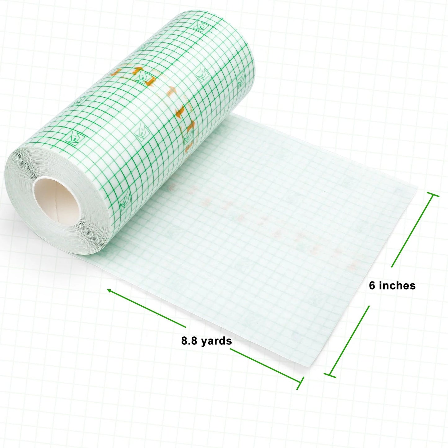 LotFancy Tattoo Aftercare Bandage, 6" x 8.8 Yards, Clear Waterproof Film Dressing for Tattoo Supplies