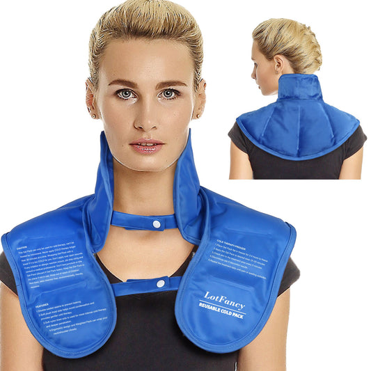 LotFancy Ice Pack for Neck Shoulder, Reusable Cold Compress Therapy for Injuries, Swelling, Strains