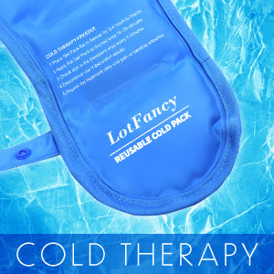 LotFancy Neck and Shoulder Gel Ice Pack, Reusable Cold Neck Wrap for Pain with Adjustable Straps, Flexible Hot Cold Therapy for Swelling, Injuries, Stress, Tension Relief