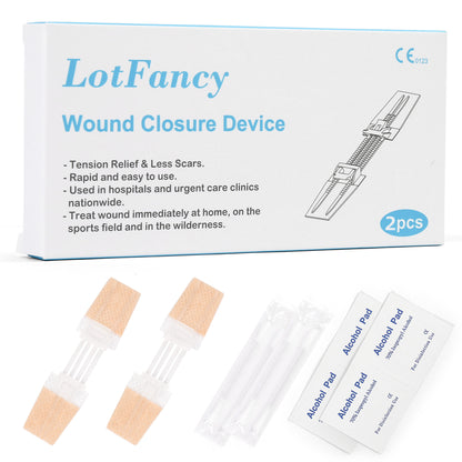 LotFancy 2 Pack Zip Stitch Sutures, Emergency Surgical Wound Closure Device