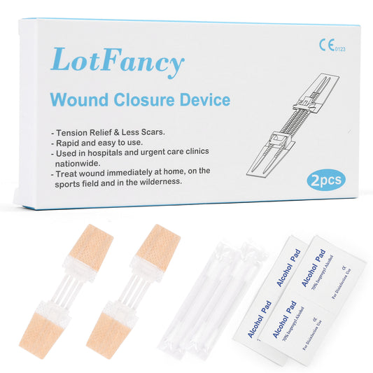 LotFancy 2 Pack Zip Stitch Sutures, Emergency Surgical Wound Closure Device