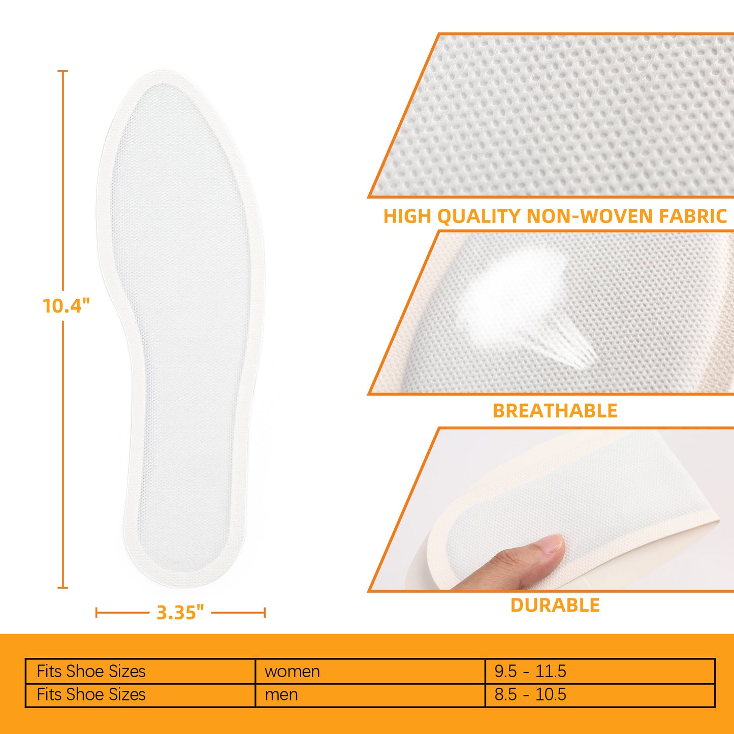 LotFancy Heated Insole Foot Warmers with Adhesive, 20 Pairs, Up to 10 Hours of Heat, Air Activated Warmers, 10.4 x 3.5in