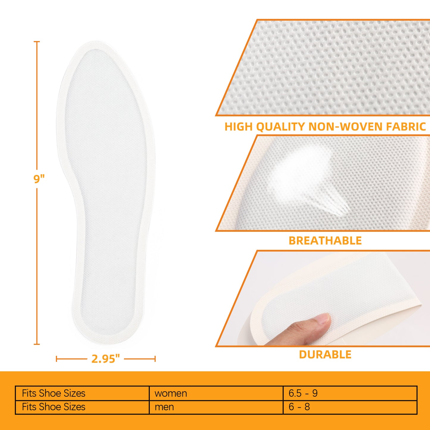 LotFancy Heated Insole Foot Warmers with Adhesive, 20 Pairs, Up to 10 Hours of Heat, Air Activated Warmers, 9X2.9in