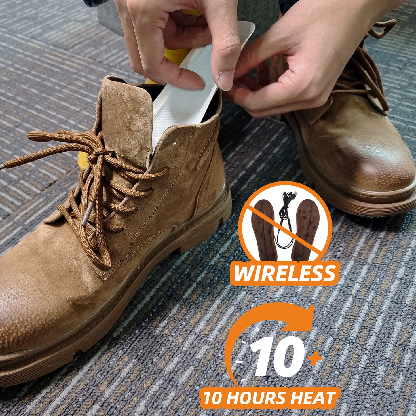 LotFancy Heated Insole Foot Warmers with Adhesive, 20 Pairs, Up to 10 Hours of Heat, Air Activated Warmers, 10.4 x 3.5in