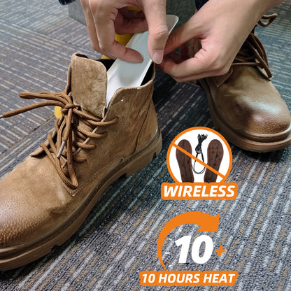LotFancy Heated Insole Foot Warmers with Adhesive, 20 Pairs, Up to 10 Hours of Heat, Air Activated Warmers, 10.4 x 3.5in