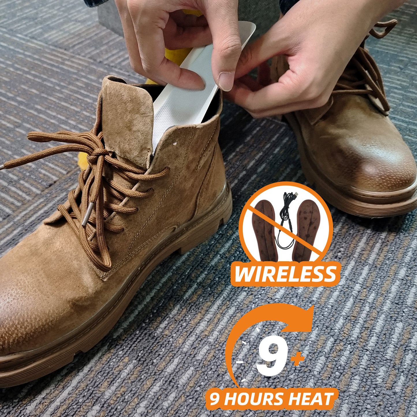 LotFancy Heated Insole Foot Warmers with Adhesive, 20 Pairs, Up to 10 Hours of Heat, Air Activated Warmers, 9X2.9in