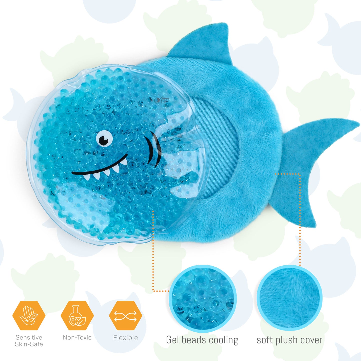 LotFancy Kid Ice Pack for Boo Boos, 3 Pack Reusable Gel Cold Pack for Kids, 4.75 in