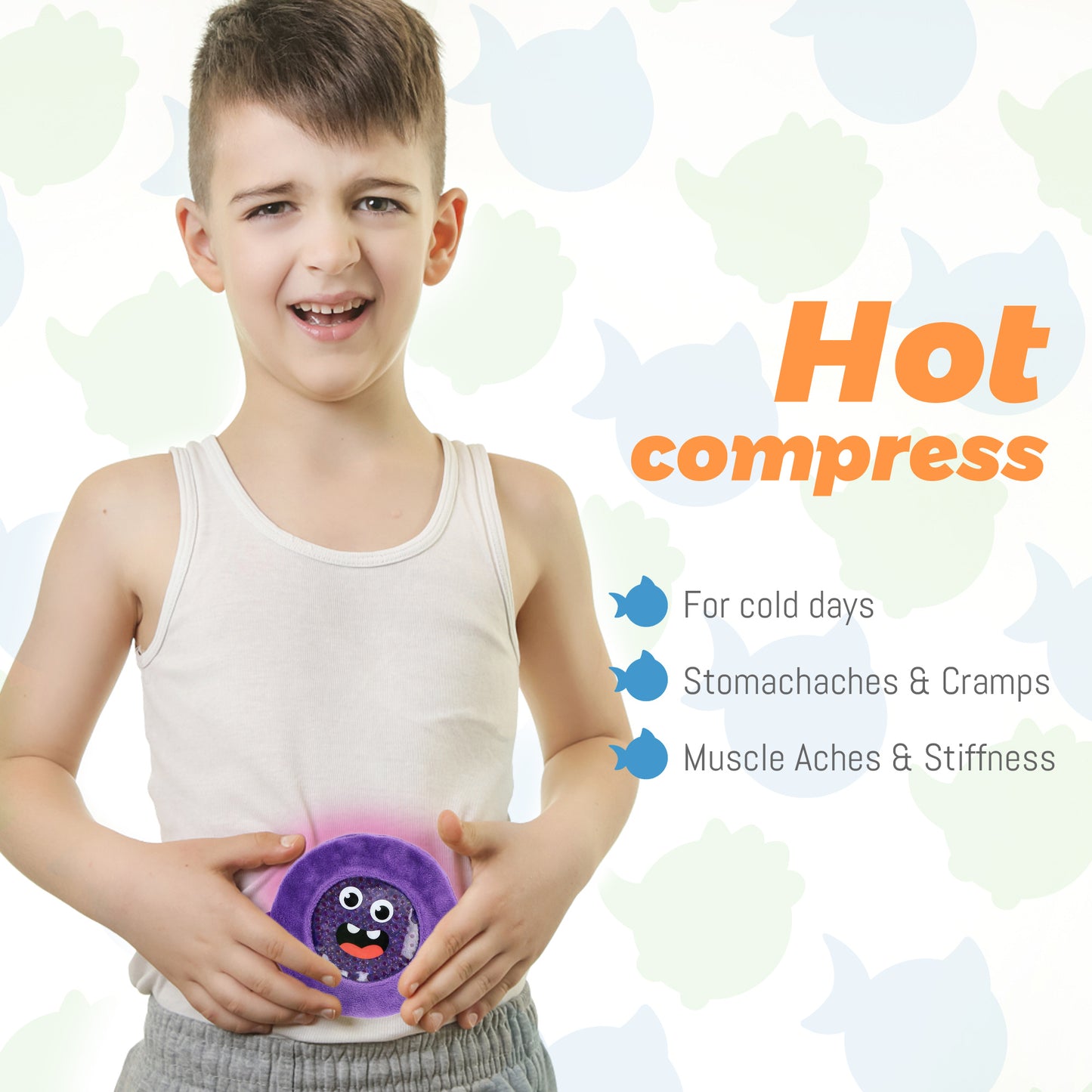 LotFancy Kid Ice Pack for Boo Boos, 3 Pack Reusable Gel Cold Pack for Kids, 4.75 in