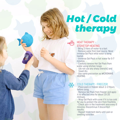 LotFancy Kid Ice Pack for Boo Boos, 3 Pack Reusable Gel Cold Pack for Kids, 4.75 in
