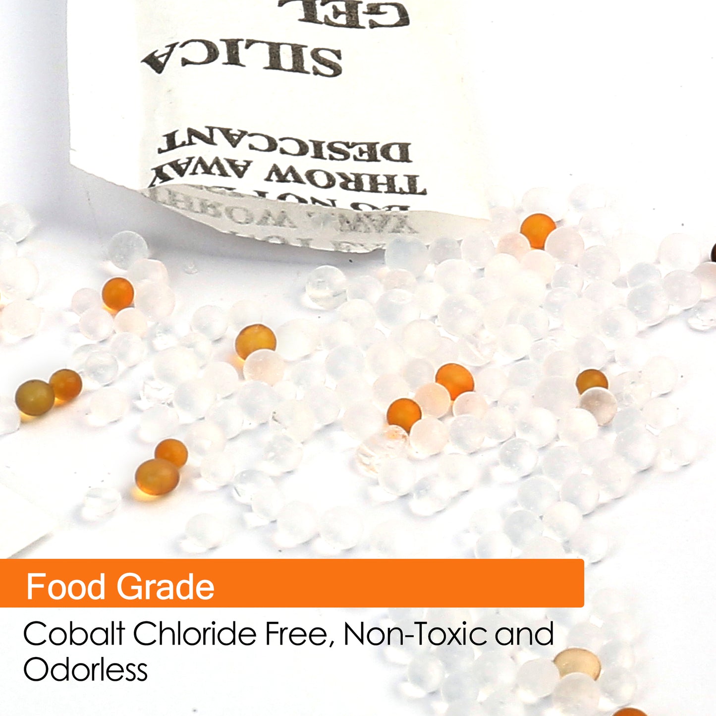 LotFancy Silica Gel Packs, Food Grade Desiccant Packs, Orange to Green Indicating, Non-Toxic Moisture Absorber Desiccant Bags