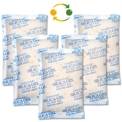 LotFancy 50 Gram 15 Packs Silica Gel Packets Desiccant Moisture Absorber Dehumidifier,Rechargeable