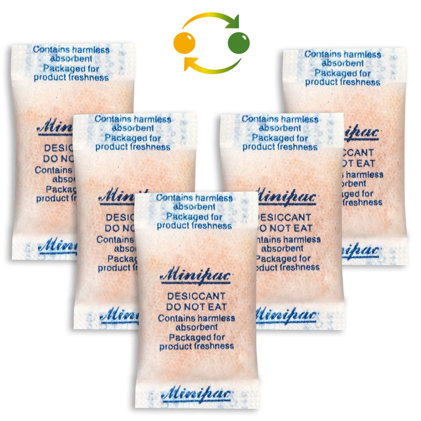 LotFancy Silica Gel Packets, 300 Packs 0.5 Gram, Rechargeable Indicating Desiccant Dehumidifier
