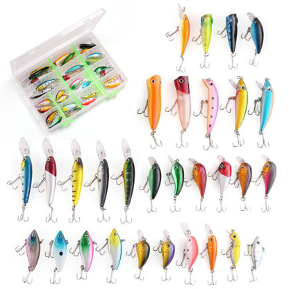 Fishing Lures, Topwater Lures with Treble Hook, Freshwater Saltwater Lures for Bass Trout Walleye, 3D Minnow Fishing Bait, Swimbait Sinking Lure Kit