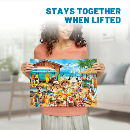 BenBen 500 Pieces Puzzles For Adults, Dogs' Beach Party, Challenging Adult Jigsaw Puzzle