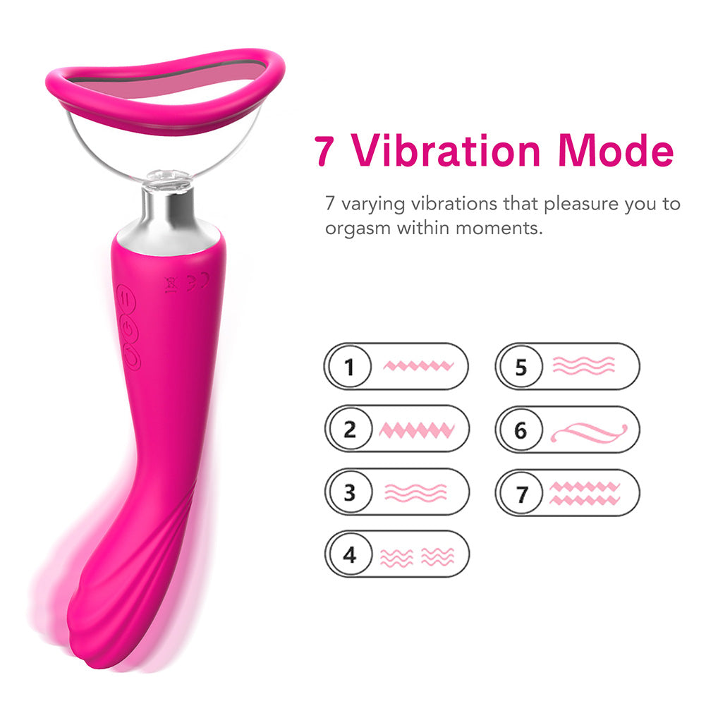 LotFancy 2 in 1with Sucking Licking Vibrator, G-Spot Dildo Nipples Vagina Stimulator